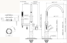 Load image into Gallery viewer, Meta 25863661-08 + 3594597090 Floor-mounted Single-lever Bath Mixer with Hand shower Set in Platinum [concealed part included]
