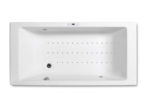 Vythos 26n017000 Rectangular Acrylic Bath 1800 X 900 X 420 mm in White with Airpool Hydromassage