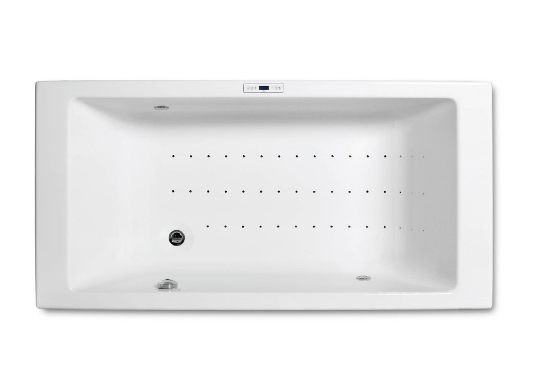 Vythos 26n017000 Rectangular Acrylic Bath 1800 X 900 X 420 mm in White with Airpool Hydromassage