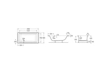 Load image into Gallery viewer, Vythos 26n017000 Rectangular Acrylic Bath 1800 X 900 X 420 mm in White with Airpool Hydromassage
