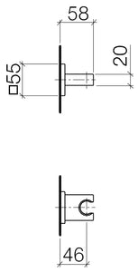 28.050.780.00  Mem Wall Bracket  Finish : Chrome