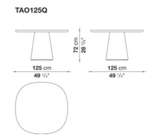Load image into Gallery viewer, Allure_O' TAO125QL Table, 1250w x 1250d x 720h mm, Top Glossy Clay 7850L, Frame Glossy Tobacco 4232L
