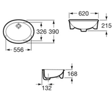 Load image into Gallery viewer, A327893000 Pica built-in basin Size: 620 x 390 x 168 mm color: white
