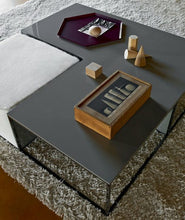 Load image into Gallery viewer, Area Ar108t_cn Small Table 1080 X 1080 X 355 mm in 4516l Glossy Desert with Support Frame in Black Chrome Painted
