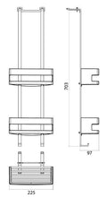 Load image into Gallery viewer, System2 354500125 Door-Mounted Basket Rack in Chrome
