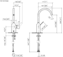 Load image into Gallery viewer, VAIA 33521809-06 Single-lever Basin Mixer in Platinum Matt
