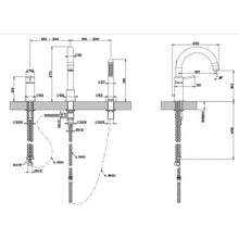 Load image into Gallery viewer, Goccia 33638.031 Three Hole Bath Mixer in Chrome
