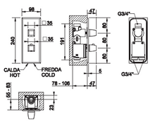 Load image into Gallery viewer, 35072.142 + 35091 one-way thermostatic mixer in Brushed Nickel, 65142.720 shower set in Nickel PVD
