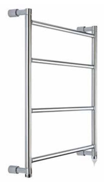 3-582 electric heated towel rail 470mm in dark champagne