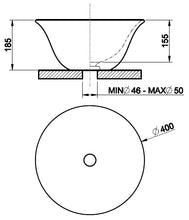 Load image into Gallery viewer, Goccia 39124.519 Sit-On Washbasin Diameter 400 X Height 185 mm Made Of Gres in Black
