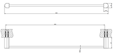 Load image into Gallery viewer, RILIEVO 59403.713 60 cm centre distance towel rail in 713 Antique Brass
