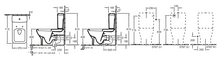 Load image into Gallery viewer, O.Novo 5689.R0.01 + 5758R1 + 9M38S101 washdown toilet 360 x 605 mm in white alpin

