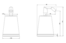 Load image into Gallery viewer, Cono 45437.706 Free Standing Soap Dispensor Holder in Black Metal
