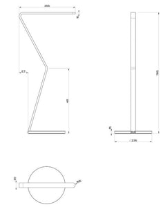 Cono 45541.149 Freestanding Towel Rail in Finox