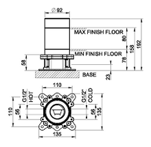 Load image into Gallery viewer, Cono 45028.030 +46189 Freestanding Bath Mixer in Copper Pvd
