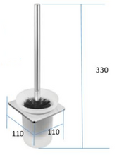 Load image into Gallery viewer, PF-0981001-CP Brush holder in chrome with logo
