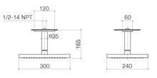 Load image into Gallery viewer, 28.755.979.09 / Xs-043053 Ceiling Mounted Rain Shower 300 X 240mm  (Special Production for 28.755.979.00)  Finish : Durabrass
