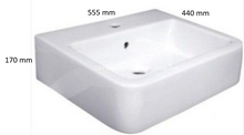 Load image into Gallery viewer, 5136.55 Tube Rectangular Wash Basin  Size : 555x445 mm  Color:  White (01)
