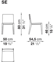 Load image into Gallery viewer, EL SE Chair, 500w x 545d x 800h mm, Frame Grey Oak 0378G, Leather Gamma 410
