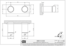 Load image into Gallery viewer, 316 54032.708 +54169 thermostatic 1-way mixer, 59152.708 ceiling-mounted shower in copper brushed PVD
