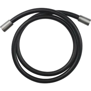 01637.299 plastic flexible hose 1.5m in black with conic 1/2" connector in finox