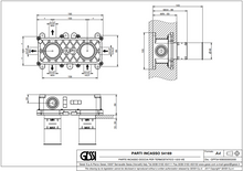 Load image into Gallery viewer, 316 54032.708 +54169 thermostatic 1-way mixer, 59152.708 ceiling-mounted shower in copper brushed PVD
