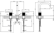 Load image into Gallery viewer, 316 Trame 54312.708 three-hole basin mixer in copper brushed PVD without waste
