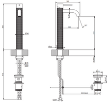 Load image into Gallery viewer, 316 Cesello 54404.239 high version basin mixer in steel brushed with pop-up waste
