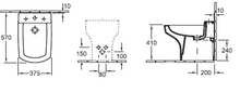 Load image into Gallery viewer, 5465.V1 Bellevue Bidet with Concealed Overflow, Central Tap Hole Punched Out  Color: R2sh
