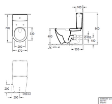 Load image into Gallery viewer, Subway 2.0 5617.R0.01 Rimless toilet bowl 370 x 700 mm; 5706A101 cistern; 9M78S101 WC Seat and Cover
