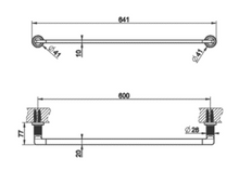 Load image into Gallery viewer, Inciso 58503.713 wall-mounted towel rail 600 mm in antique brass
