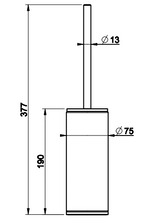 Load image into Gallery viewer, INCISO ACCESSORIES 58543.713  White free standing toilet brush holder in 713 Antique Brass
