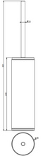 Load image into Gallery viewer, INCISO 58543.030 White free standing toilet brush holder in 030 Copper PVD

