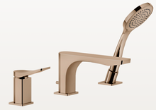Load image into Gallery viewer, Rilievo 59037.030 three-hole bath mixer in copper PVD with diverter
