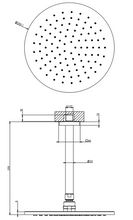 Load image into Gallery viewer, 59152.708 ceiling-mounted adjustable and antilimestone showerhead, 59134.708+09269 hermostatic mixer, two-way diverter in 708 Copper Brushed PVD, 58123.713 shower set in antique brass PVD

