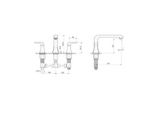 Load image into Gallery viewer, A5A1067G0N Decorum deck-mounted twin-lever bath mixer in special finish: Shiny Gold
