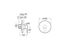 Load image into Gallery viewer, A5A2A09C00 L20 bulit-in bath/ shower mixer in chrome
