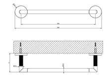 Load image into Gallery viewer, 63797.713 30 cm centre distance towel rail in 713 Antique Brass
