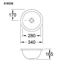 Load image into Gallery viewer, Loop &amp; Friends 6180.28.R2 undercounter washbasin 280mm in star white Ceramicplus
