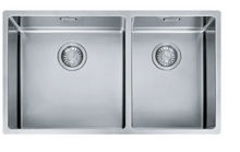 Load image into Gallery viewer, BXX 220-7418E SBR (127.0678.812) / (127.0554.255) Box stainless steel fabricated double sink bowl with waste size: 780x450x200mm

