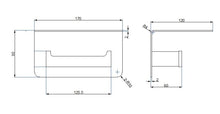 Load image into Gallery viewer, 790012.211 Maxima Paper holder 170 x 90 x 120 mm in Aliseo (211) polished black chrome
