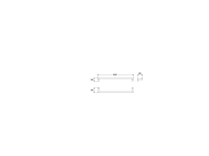816360001 Moai Towel Rail 605mm    Color: Chrome