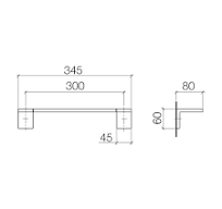 Load image into Gallery viewer, Symetrics 83.030.980.33 Tub Grip 300 mm in Matt Black
