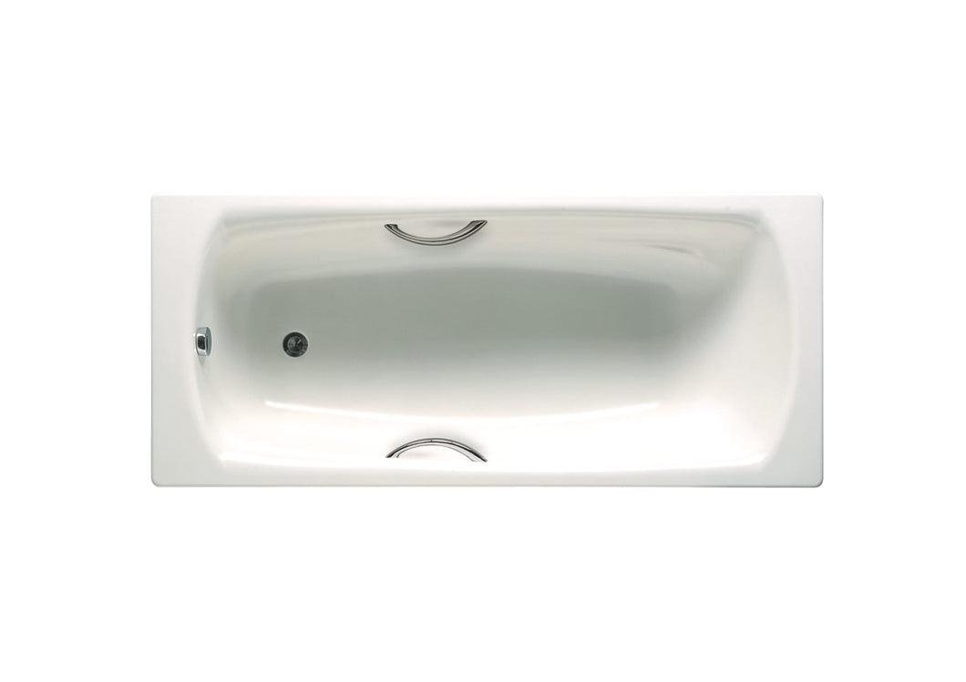 A220070001 (EU) Swing bathtub made of steel 1800 x 800 mm in white with handgrips in chrome