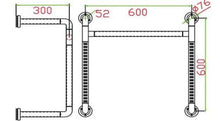 Load image into Gallery viewer, GB901U1-30x90 h-type urinal handrail 300x900mm with dot pattern and anti-slip
