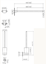 Load image into Gallery viewer, 83210832-69 Towel bar in two parts non-swivel &amp; 83900832-69 Toilet brush set in Soft Black
