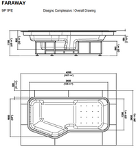 Load image into Gallery viewer, KOS 9P1PE Faraway interior pool, floor leveled bathtub concept
