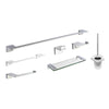 Bauhaus 7 pieces bathroom accessories bundle in Chrome with logo