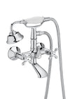 A5A014BC00 Carmen wall mounted bath shower mixer in chrome with accessories