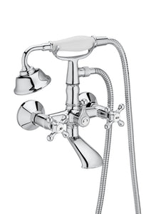 A5A014BC00 Carmen wall mounted bath shower mixer in chrome with accessories